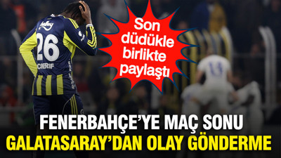 Fenerbahçe'ye maç sonu Galatasaray'dan olay gönderme