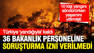 Bakanlıktan skandal karar: Orman yangınlarındaki can kayıpları için 36 personele soruşturma izni yok