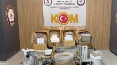 Kiraladığı evi kaçak sigara imalathanesine çeviren şüpheli yakalandı