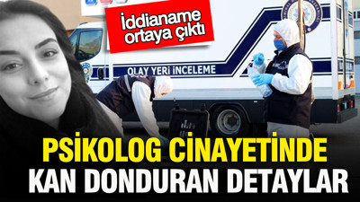 Psikolog cinayetinde kan donduran detaylar: İddianame ortaya çıktı