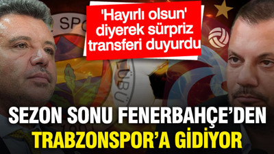 Fenerbahçe'den Trabzonspor'a transfer oluyor: 'Hayırlı olsun' diyerek duyurdu