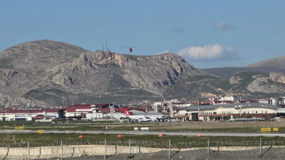 77 yaşındaki hasta için helikopter ambulans havalandı