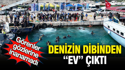 Görenler gözlerine inanamadı: Denizin dibinden "ev" çıktı