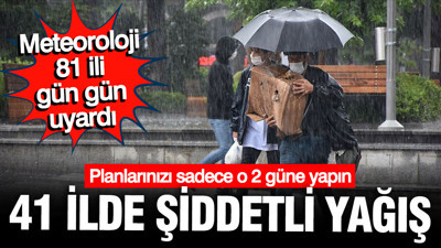 Meteoroloji 41 ili gün gün uyardı; Güneşe hasret kalacağız, 41 ile sağanak yağış