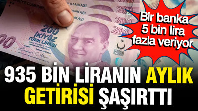 935 bin liranın aylık getirisi uçtu; Bir banka rakiplerine fark attı