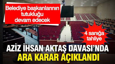 Aziz İhsan Aktaş Davası'nda, 4 sanığın tahliyesine karar verildi