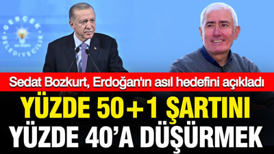 Sedat Bozkurt, Erdoğan'ın asıl hedefini açıkladı: Yüzde 50+1 şartını 40'a düşürmek
