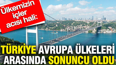 Ülkemizin içler acısı hali: Türkiye Avrupa ülkeleri arasında sonuncu oldu