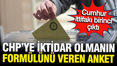 Muhalefete iktidar olmanın formülünü veren anket: Cumhur birinci çıktı, çok konuşulacak