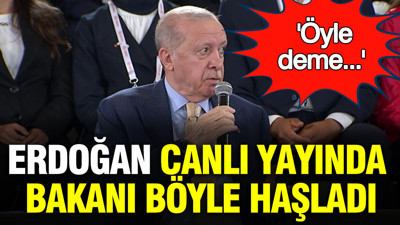 Erdoğan'dan canlı yayında bakan Bak'a dikkat çeken çıkış