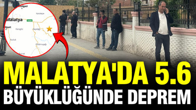Malatya'da 5.6 büyüklüğünde deprem