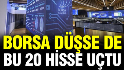 Borsa endeksi düşerken, uçuşa geçen 20 hisse dikkat çekti