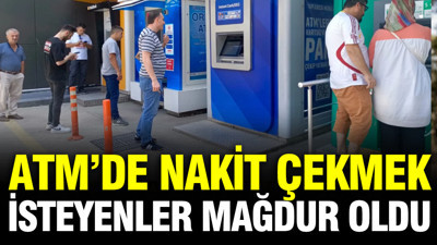 ATM önünde para çekmek isteyenler mağdur oldu