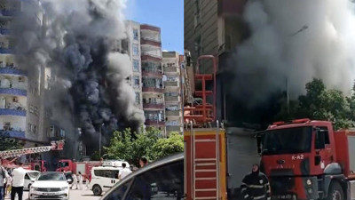 Beyaz eşya tamir dükkanında yangın çıktı