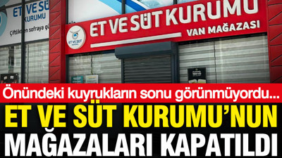 Önündeki kuyrukların sonu görünmüyordu... Et ve Süt Kurumu'nun iki mağazası kapatıldı