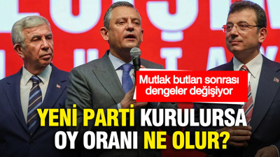 Mutlak butlan sonrası tüm dengeler değişiyor: Özel, Yavaş ve İmamoğlu yeni parti kurarsa oy oranı ne olur?