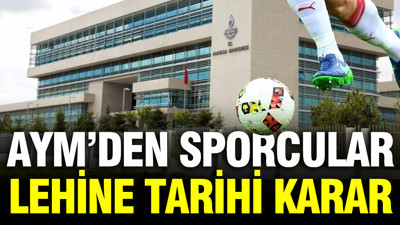 AYM’den sporcular lehine tarihi vergi kararı: Aykırı bulunarak iptal edildi