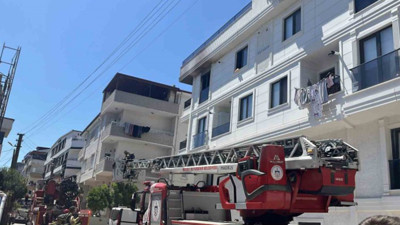 Hamile anne ve 2 çocuğu yangında mahsur kaldı
