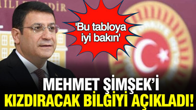 Mehmet Şimşek'i kızdıracak bilgiyi açıkladı: 'Bu tabloya iyi bakın'