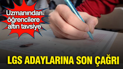 LGS'ye gireceklere altın değerinde tavsiyeler