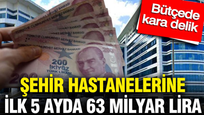 Şehir hastanelerine ilk 5 ayda 63 milyar lira: Bütçede kara delik
