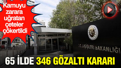 Kamuyu zarara uğratan çeteler çökertildi: 65 İlde 346 gözaltı kararı