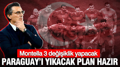 Paraguay'ı yıkacak plan hazır: Montella 3 değişiklik yapacak