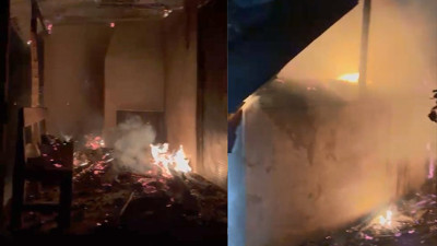 Bingöl'de arazide başlayan yangın müstakil eve sirayet etti