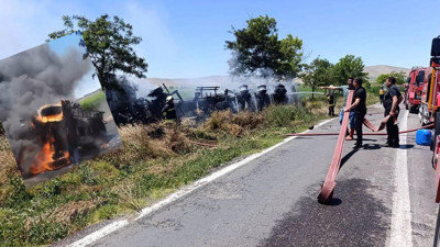 Tanker alev alev yandı: İçinden çıkanlar herkesi şoke etti