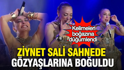 Ziynet Sali sahnede gözyaşlarına boğuldu: Kelimeleri boğazına düğümlendi