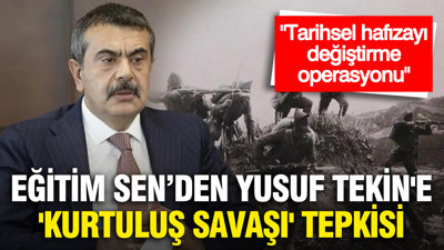 Eğitim Sen’den, Yusuf Tekin'e 'Kurtuluş Savaşı' tepkisi: "Bu hamle, tarihsel hafızayı değiştirme operasyonunun parçasıdır"