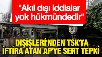 Dışişleri'nden TSK'ya iftira atan AP'ye sert tepki: Akıl dışı iddialar yok hükmündedir