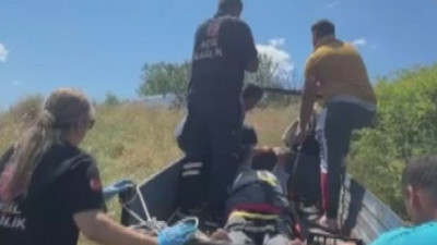 Yaylada düşerek yaralandı: Patpatla ambulansa taşındı