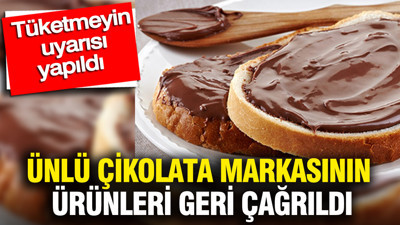 Ünlü çikolata markasının ürünleri apar topar geri çağrıldı: Tüketmeyin uyarısı yapıldı