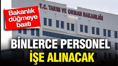 Bakanlık düğmeye bastı: Binlerce personel işe alınacak