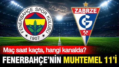 Fenerbahçe'nin Gornik Zabrze maçı muhtemel 11'i