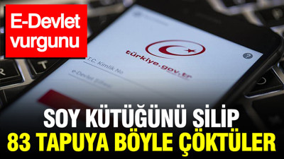 E-Devlet vurgunu: Soy kütüğünü silip 83 tapuya böyle çöktüler