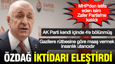 Ümit Özdağ: AK Parti'den tek bir tepki duymadık