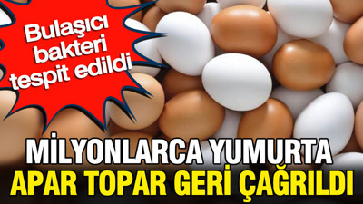 Milyonlarca yumurta apar topar geri çağrıldı: Bulaşıcı bakteri tespit edildi