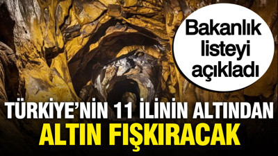 Türkiye'nin 11 ilinin altından altın çıkarılacak: Bakanlık listeyi açıkladı