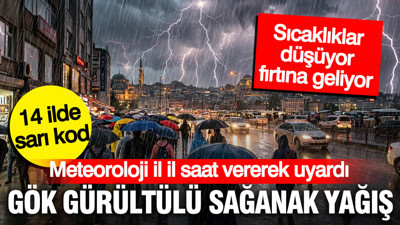 Meteoroloji il il saat vererek uyardı: 14 ilde gök gürültülü sağanak yağış