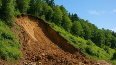 Giresun'da heyelan: Bir evde hasar oluştu