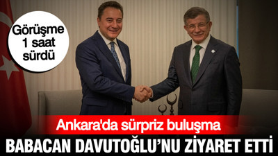 Babacan'dan istifa sonrası Davutoğlu'na sürpriz ziyaret