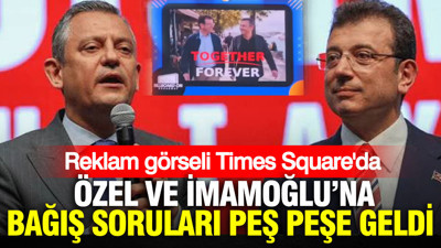Özgür Özel ve Ekrem İmamoğlu Times Square'de: Bağış tartışmaları peş peşe geldi