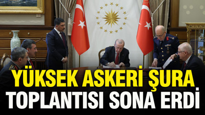 Cumhurbaşkanı Erdoğan ve Yüksek Askeri Şura Üyeleri toplantısı sona erdi