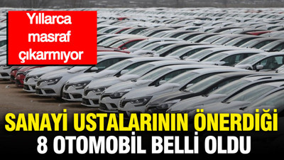 Sanayi ustalarının önerdiği 8 otomobil belli oldu: Yıllarca masraf çıkarmıyor