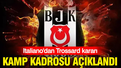 Beşiktaş'ın Hradec Kralove maçı kamp kadrosu belli oldu: Trossard kararı