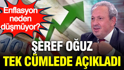 Şeref Oğuz enflasyonun düşmemesinin nedenini tek cümlede açıkladı
