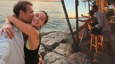 Birce Akalay ve Hakan Kurtaş'tan romantik tatil paylaşımları