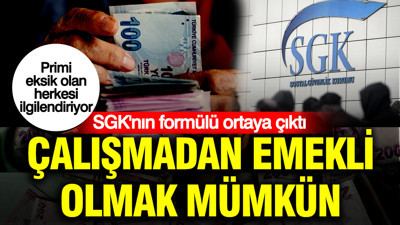 Çalışmadan emekli olmak mümkün: SGK'nın formülü ortaya çıktı